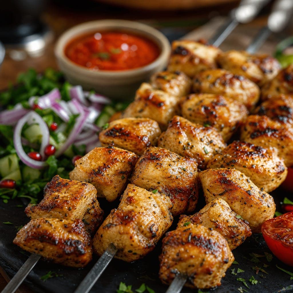 Шашлык курица в кафе пляжного клуба Ки Кки